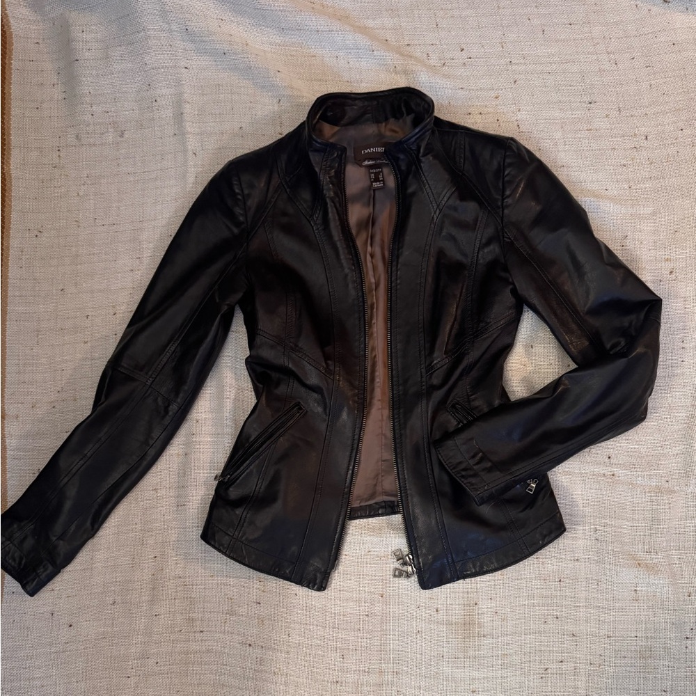 Women's DANIER LEATHER Black Leather Jacket